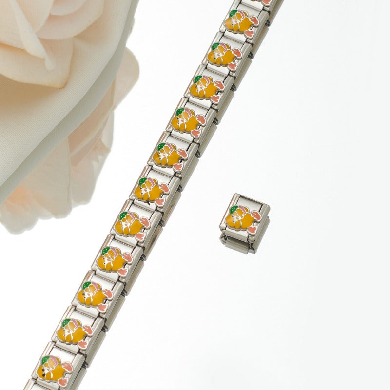 Wholesale Personalized Hand-stitched DIY Pattern Stainless Steel Combination Bracelet